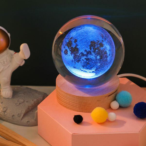 Wholesale Night Lamp 3d Interior Crystal Ornament Small 3d Galaxy Crystal Ball Night Light