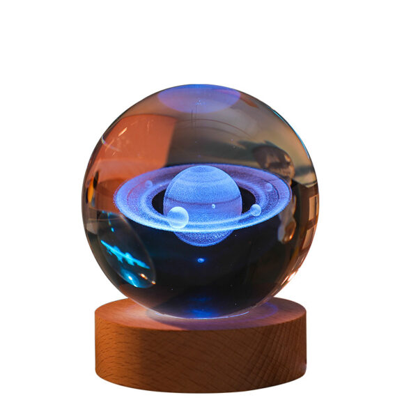 Wholesale Night Lamp 3d Interior Crystal Ornament Small 3d Galaxy Crystal Ball Night Light - Image 5