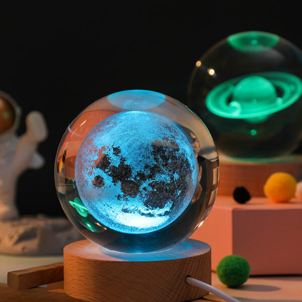 Wholesale Night Lamp 3d Interior Crystal Ornament Small 3d Galaxy Crystal Ball Night Light - Image 6