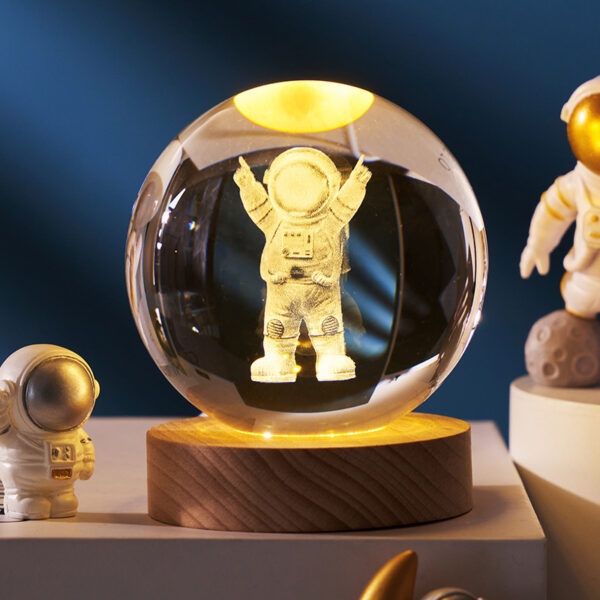 Crystal Lamp Glowing Planetary Gala xy Night Light Crystal Ball Night Lights Bedside Light Home Decor Christmas Gift Night Lamp - Image 2